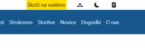 Primer povezave Preskoči na vsebino na vrhu spletne strani
