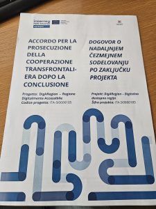 Dogovor o nadaljnem čezmejnem sodelovanju po zaključku projetka.